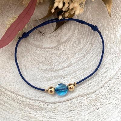 Bracelet lien avec rond en cristal