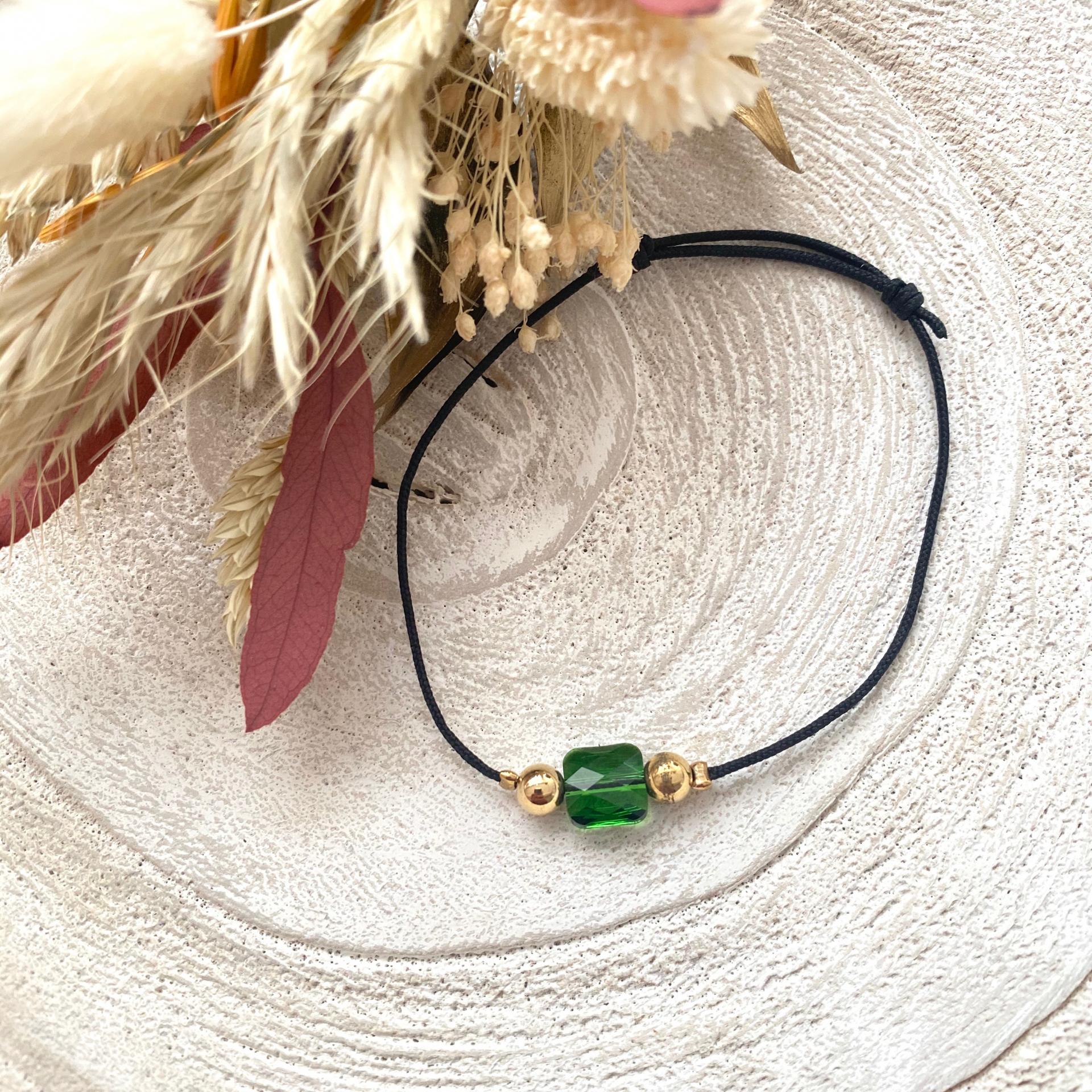 Bracelet lien carré cristal