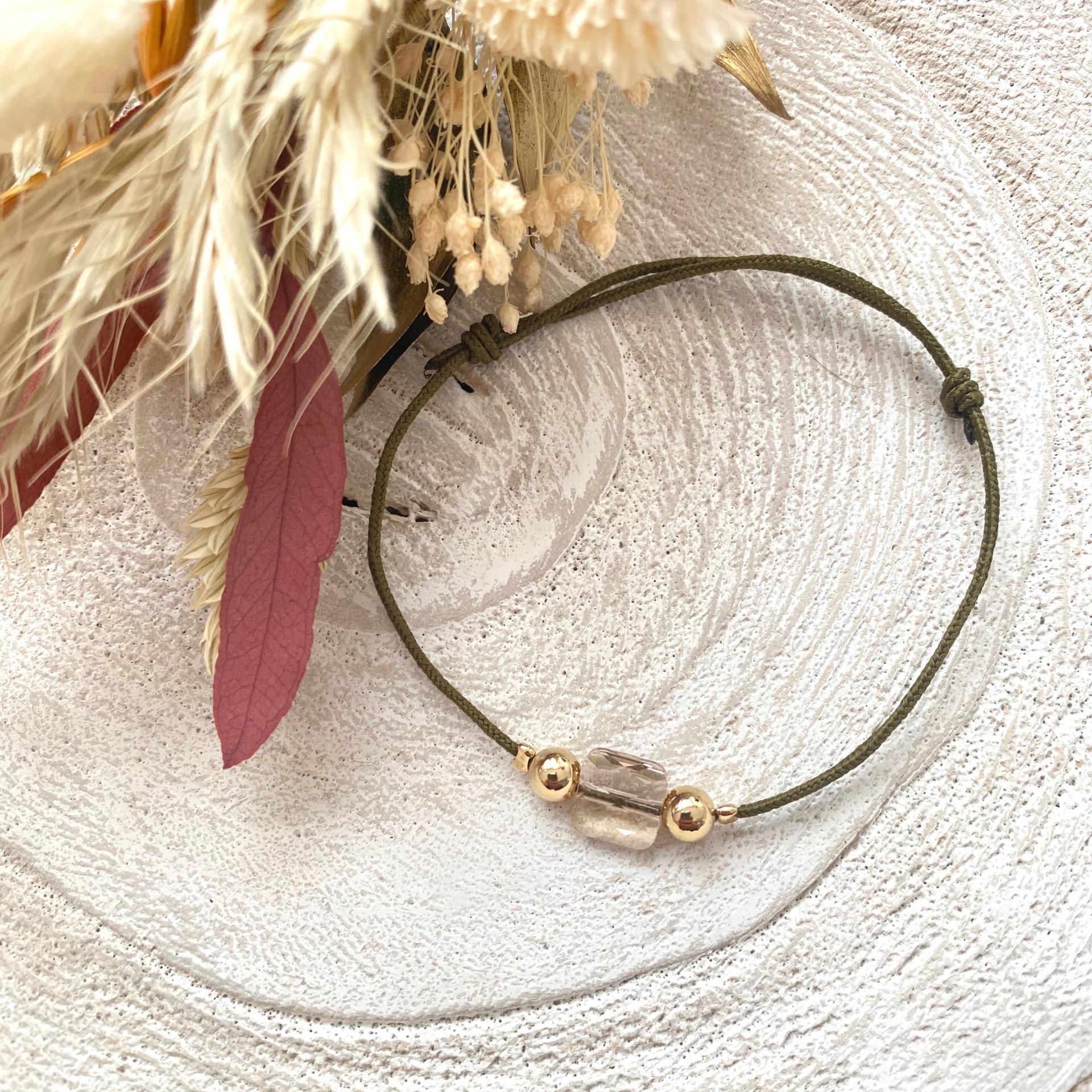 Bracelet lien carré cristal